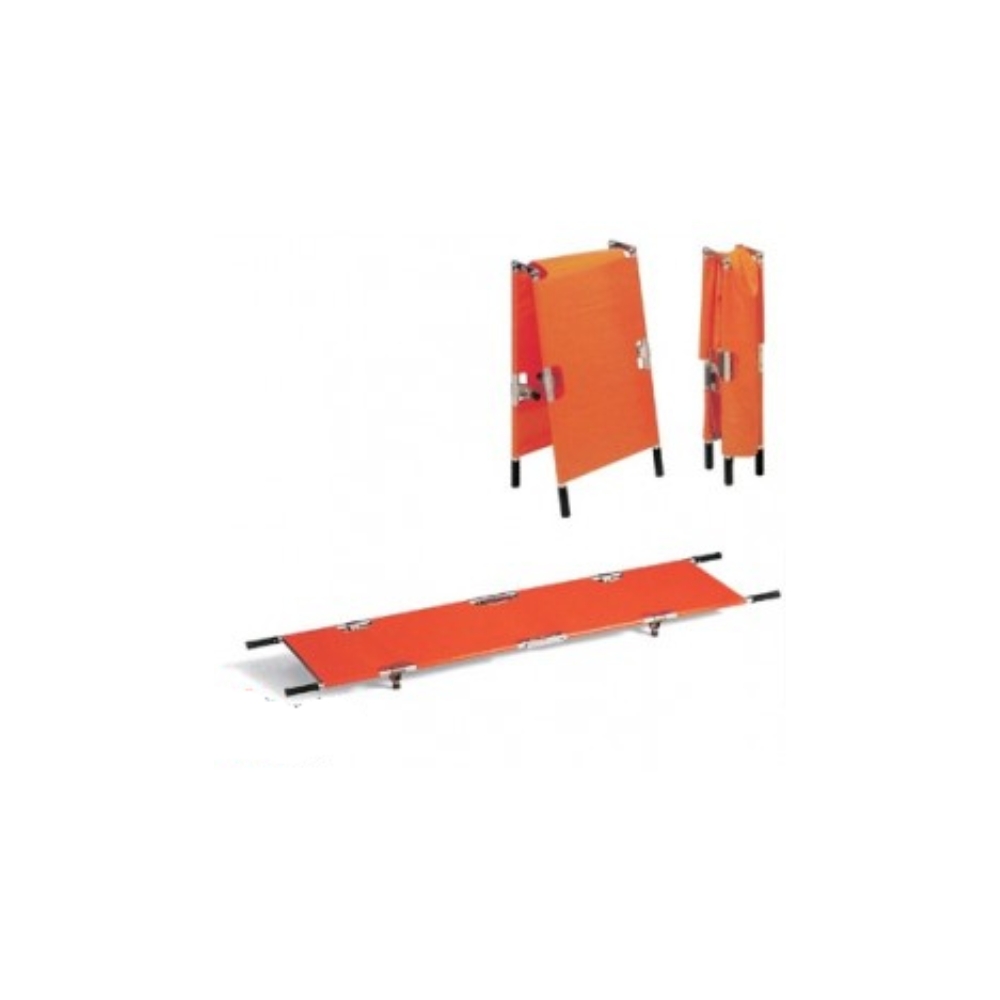 Image of foldable evacuation stretcher for emergency transport.